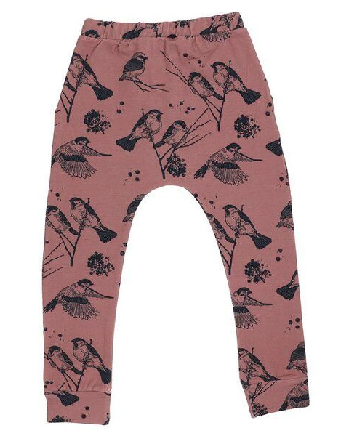 Jogginghose Kinder Rosa „Sparrow Friends“ aus GOTS-zertifizierter Bio-Baumwolle – Walkiddy – Ansicht 3