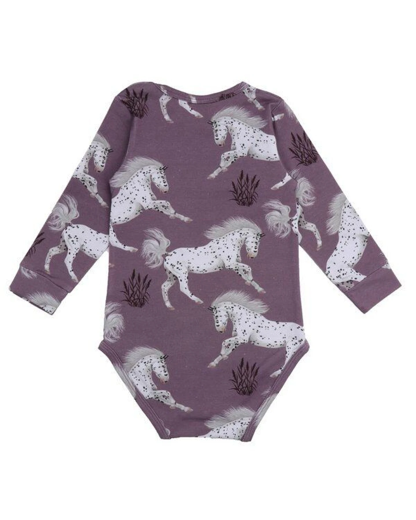 Langarm Body Baby Bio Baumwolle Lila Schimmel-Motiv - Walkiddy – Ansicht 3