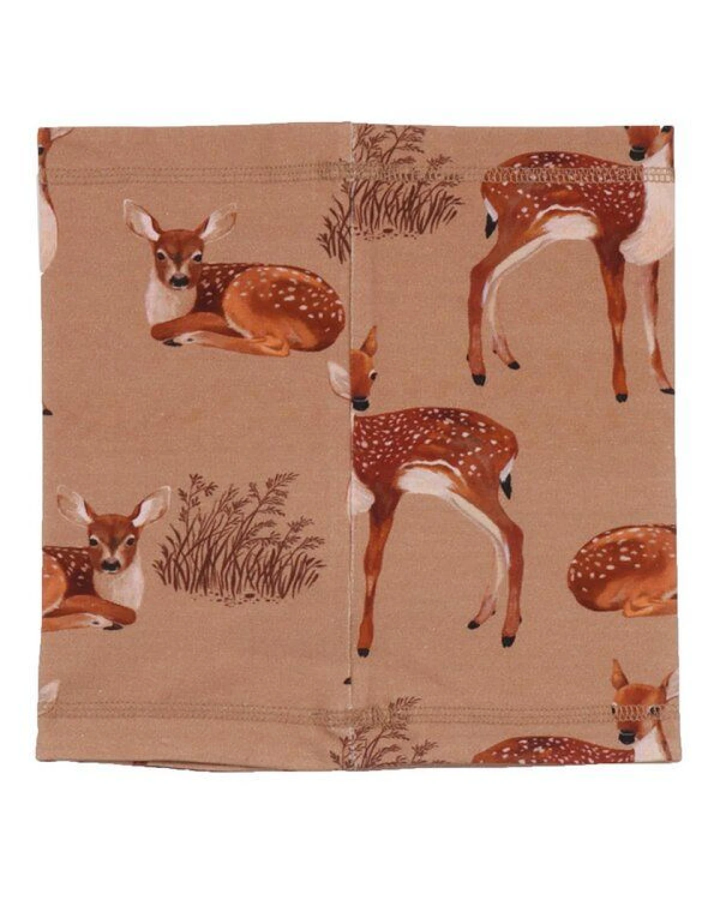 Babyschal Bio-Baumwolle GOTS braun Little Fawns, weiches Halstuch für empfindliche Babyhaut, atmungsaktiv, elastisch, wendbar, nachhaltiges Accessoire für Babys von Walkiddy – Ansicht 3