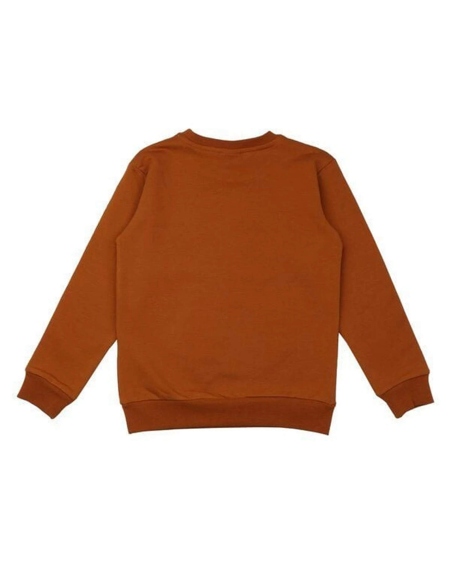 Baby Sweatshirt GOTS zertifiziert – 95% Bio-Baumwolle, Braun mit Rehmotiv, weich & bequem, alltagstauglich – Ansicht 3