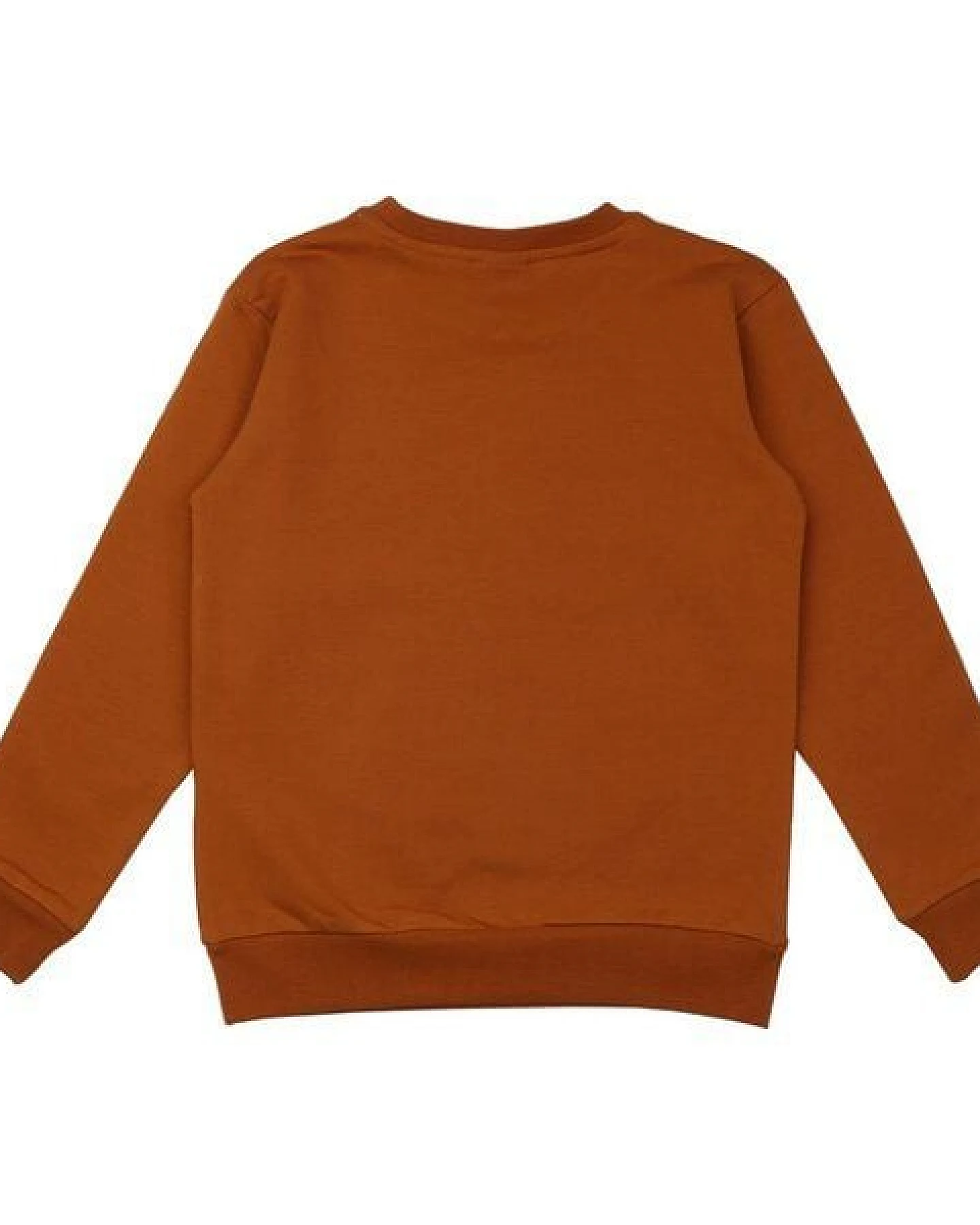 Baby Sweatshirt GOTS zertifiziert – 95% Bio-Baumwolle, Braun mit Rehmotiv, weich & bequem, alltagstauglich – Ansicht 3