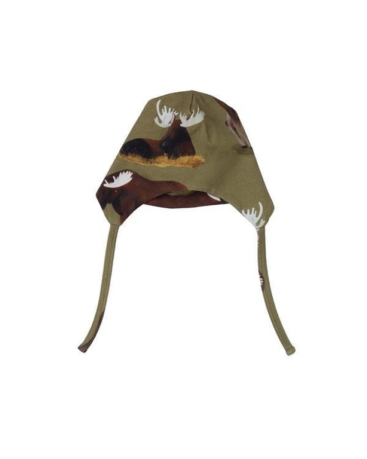 Babymütze Bio Baumwolle Walkiddy, Grün, Majestic Mooses, GOTS-zertifiziert, nachhaltige Materialien, umweltfreundlich, hautfreundlich, elastisch und bequem