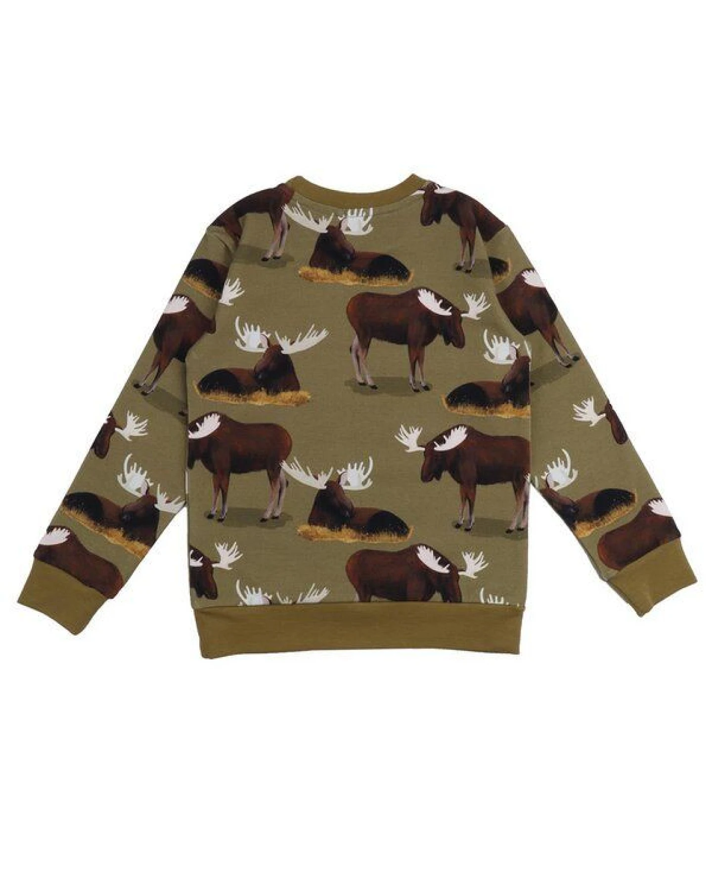Baby Sweatshirt GOTS zertifiziert – Grün mit Tiermotiv, weich & bequem – Ansicht 3