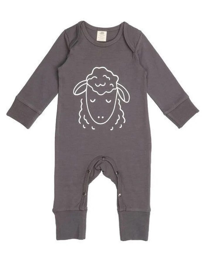 Baby Strampler GOTS-zertifiziert aus Bio-Baumwolle grau – elastisch & weich für empfindliche Haut, Walkiddy