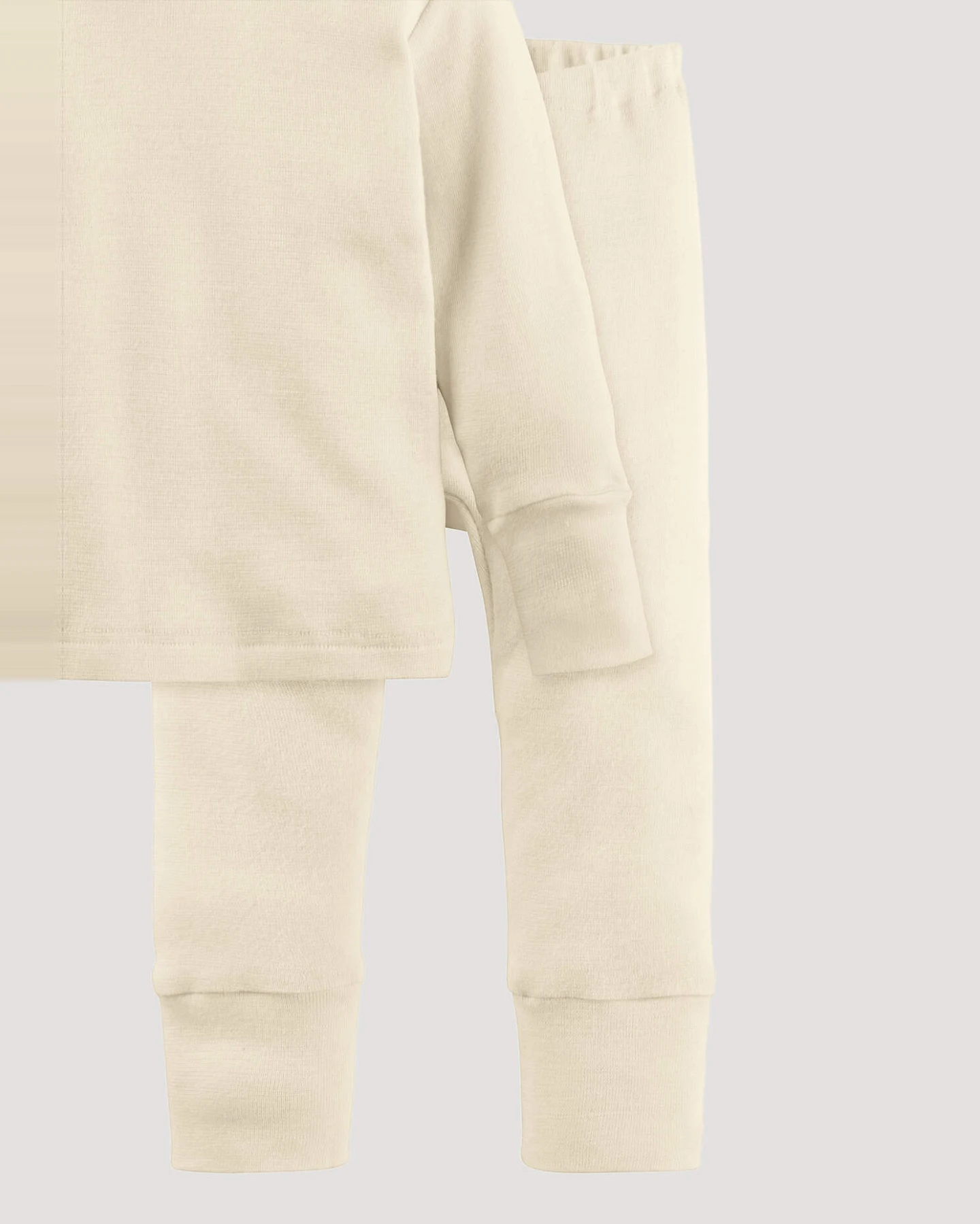 hessnatur Baby Pyjama aus Bio-Baumwolle mit Bio-Merinowolle und Seide - natur - Größe 98/104 – Ansicht 4