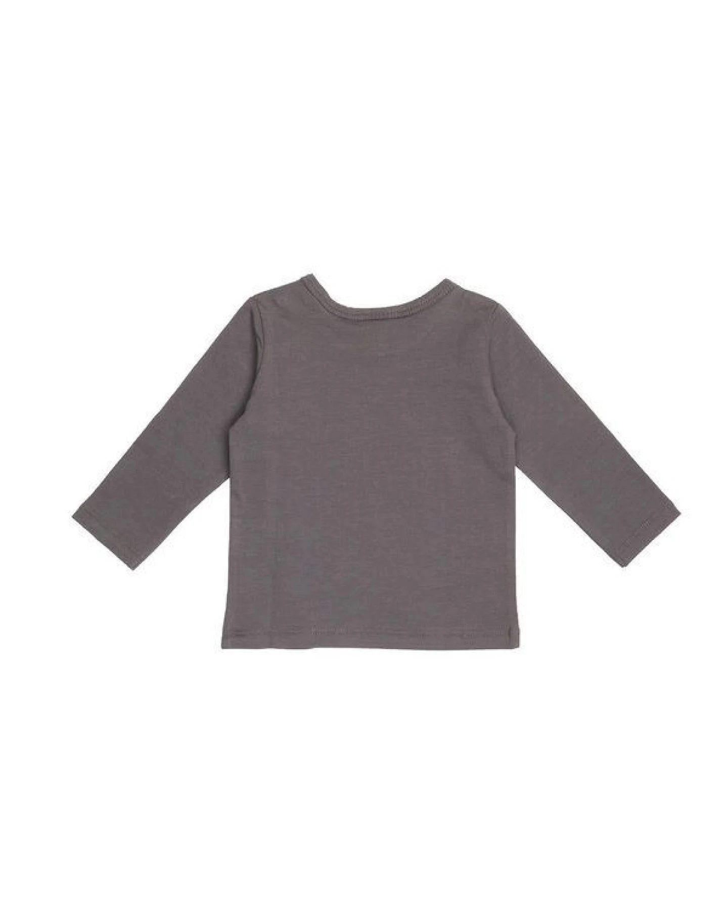 Kinder Langarmshirt GOTS zertifiziert, 95% Bio-Baumwolle, grau, Igel-Motiv, weich & elastisch – Walkiddy – Ansicht 3