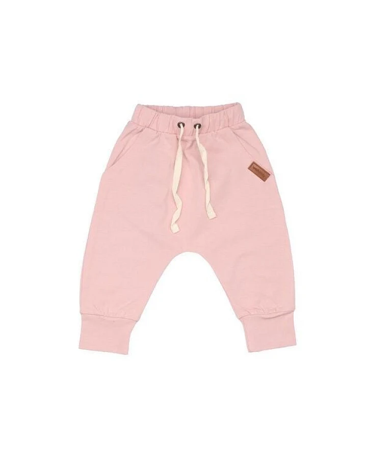 Baby Frotteehose GOTS-zertifiziert aus Bio-Baumwolle rosa mit Kordelbund – Walkiddy