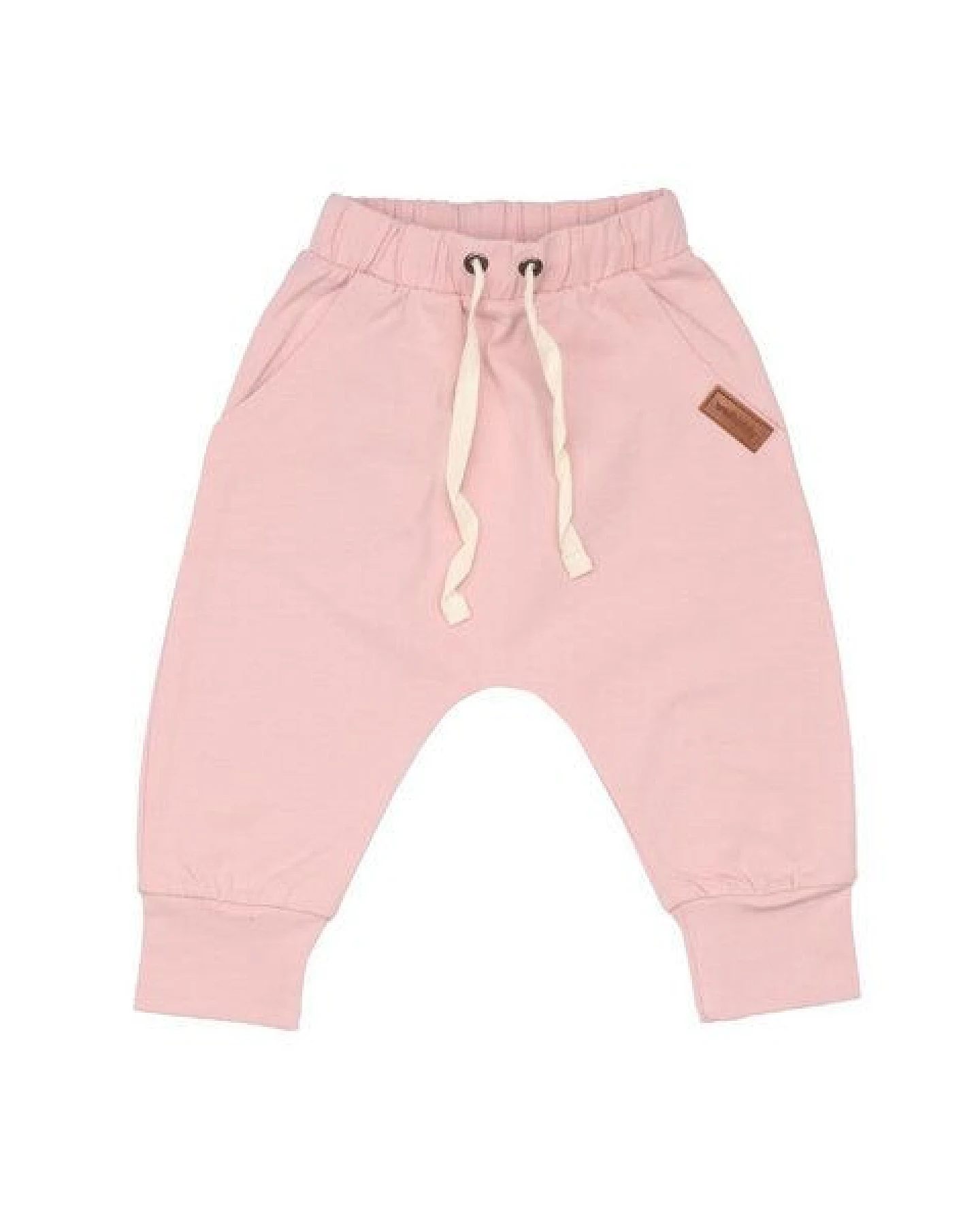 Baby Frotteehose GOTS-zertifiziert aus Bio-Baumwolle rosa mit Kordelbund – Walkiddy – Ansicht 2