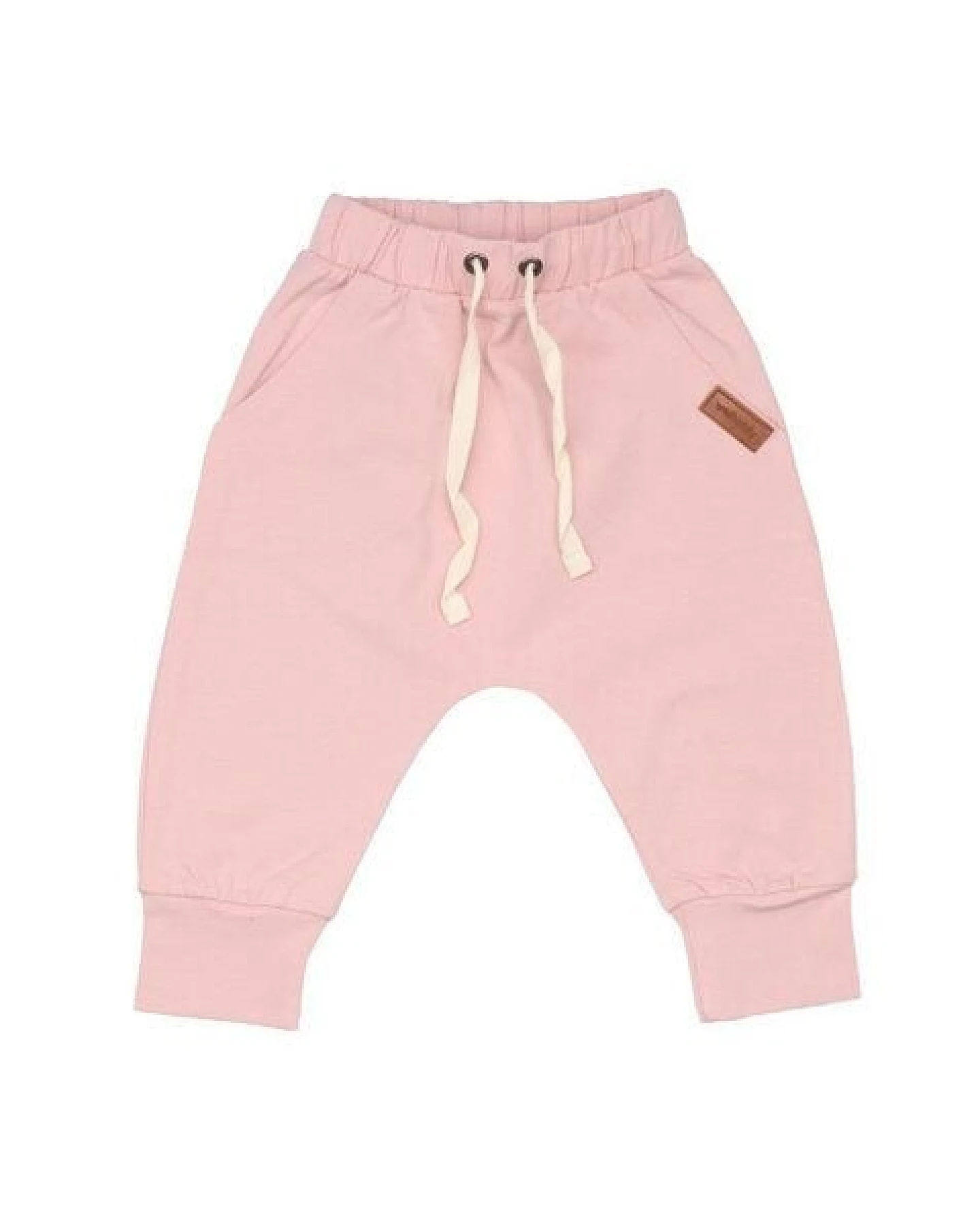 Baby Frotteehose GOTS-zertifiziert aus Bio-Baumwolle rosa mit Kordelbund – Walkiddy – Ansicht 2