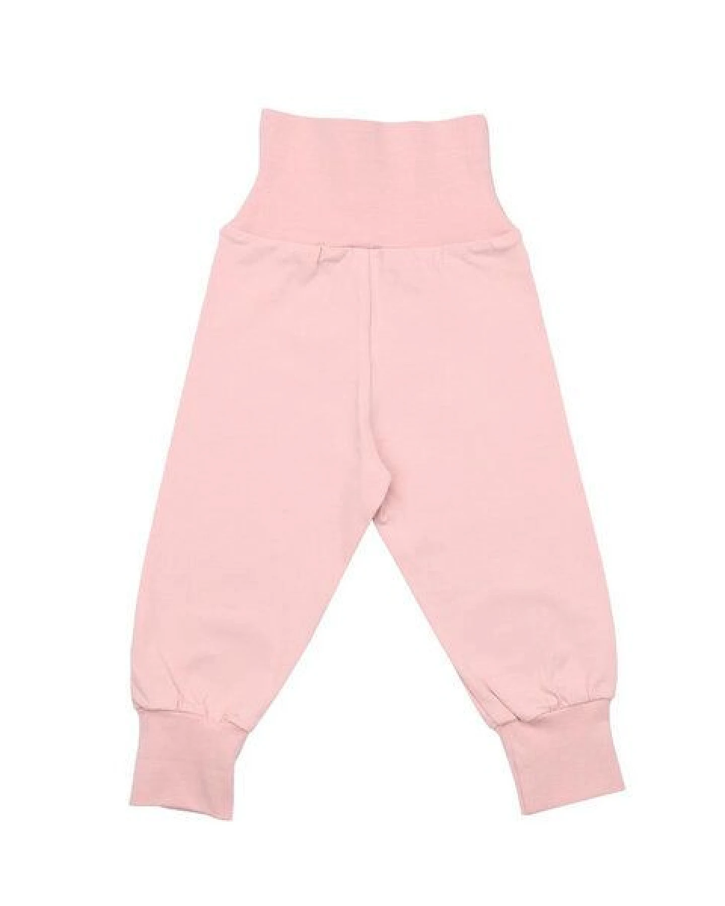 Baby Krabbelhose GOTS-zertifiziert aus Bio-Baumwolle, rosa mit hohem Komfortbund & Rippbündchen – Walkiddy, weich, elastisch & krabbelgeeignet – Ansicht 3