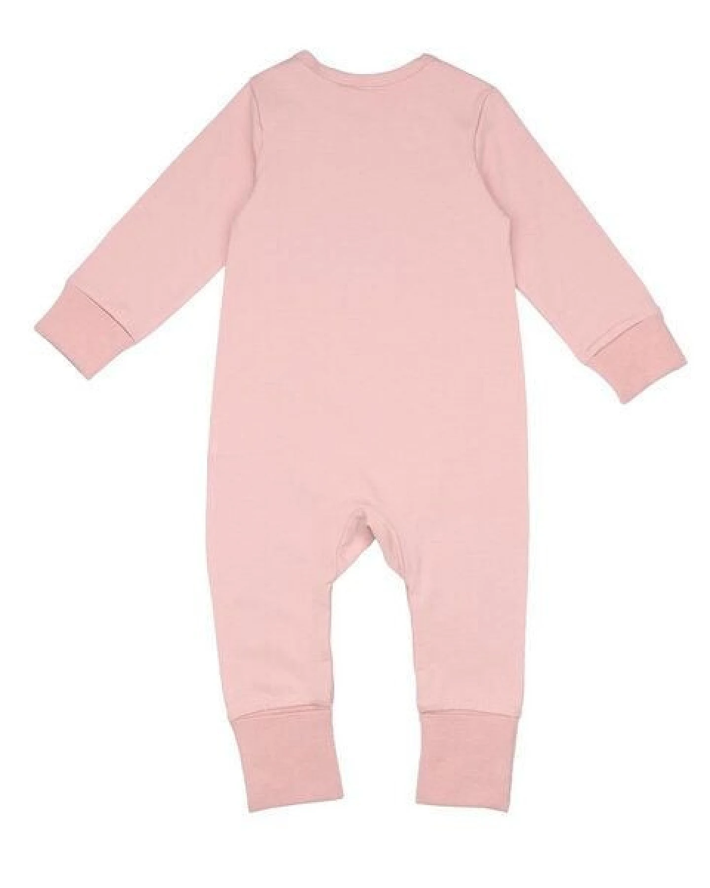 Baby Strampler GOTS-zertifiziert aus Bio-Baumwolle, rosa, langarm mit Füßen – Walkiddy, weich & hautfreundlich – Ansicht 3