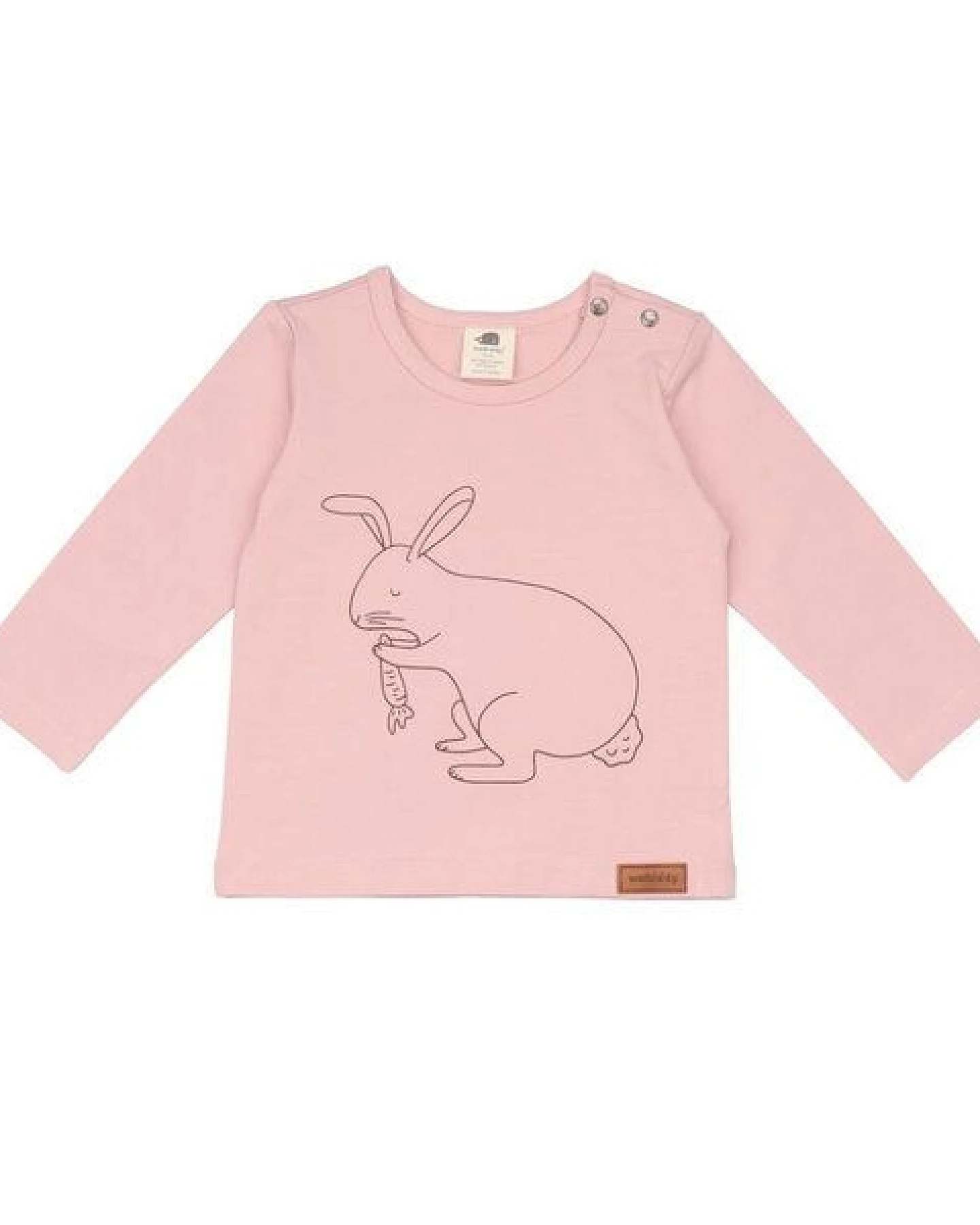 Langarmshirt Baby Bio-Baumwolle Rosa – weicher Jersey von Walkiddy, hautfreundlich, vegan & fair produziert – nachhaltige, hautfreundliche & langlebige Qualität von Walkiddy – Ansicht 2