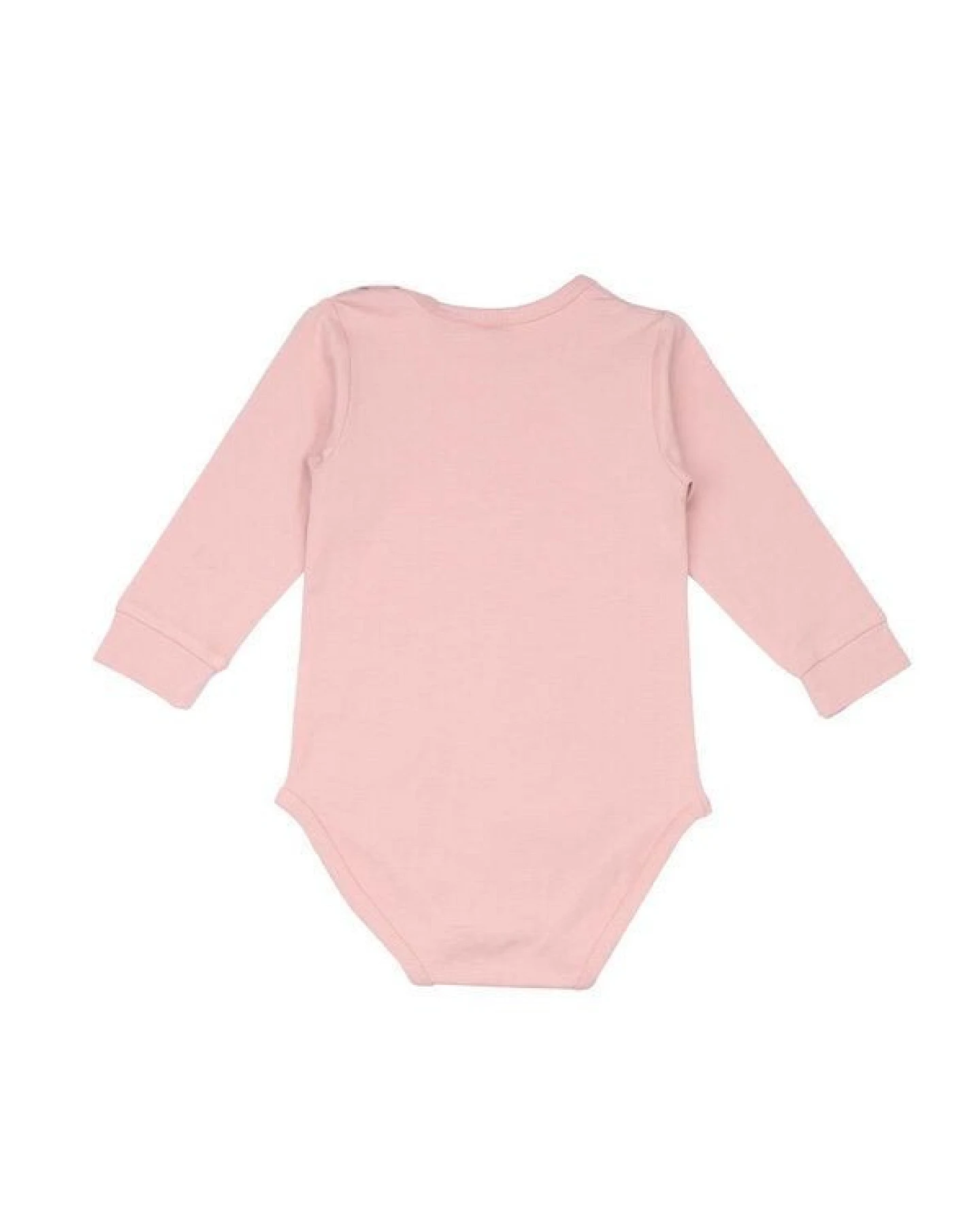 Langarmbody Bio-Baumwolle elastisch – Walkiddy, einfarbig Rosa – Ansicht 3