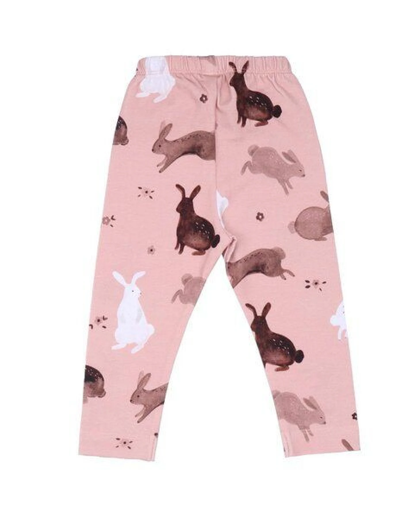 Leggings Kleinkinder Rosa Bio-Baumwolle – Walkiddy Happy Rabbits, nachhaltig, GOTS-zertifiziert, bequem, elastisch, umweltfreundlich, fair produziert – Ansicht 3