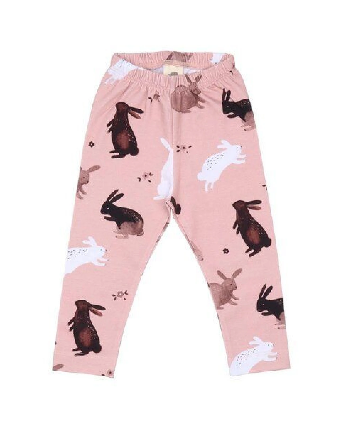 Leggings Kleinkinder Rosa Bio-Baumwolle – Walkiddy Happy Rabbits, nachhaltig, GOTS-zertifiziert, bequem, elastisch, umweltfreundlich, fair produziert – Ansicht 2