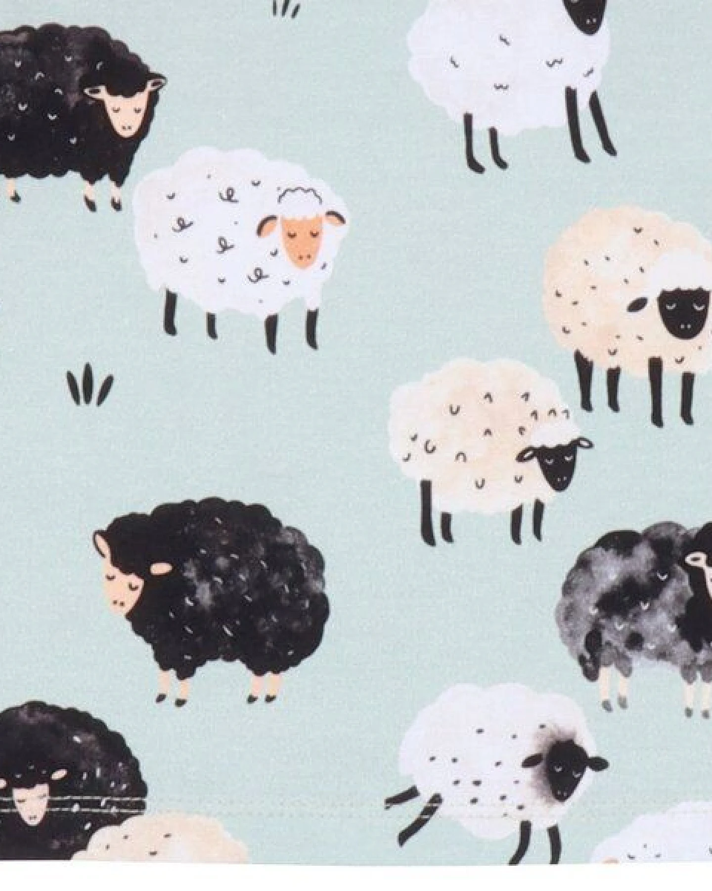 Baby Langarmshirt GOTS-zertifiziert aus Bio-Baumwolle mint mit Schaf-Motiv – Walkiddy – Ansicht 4