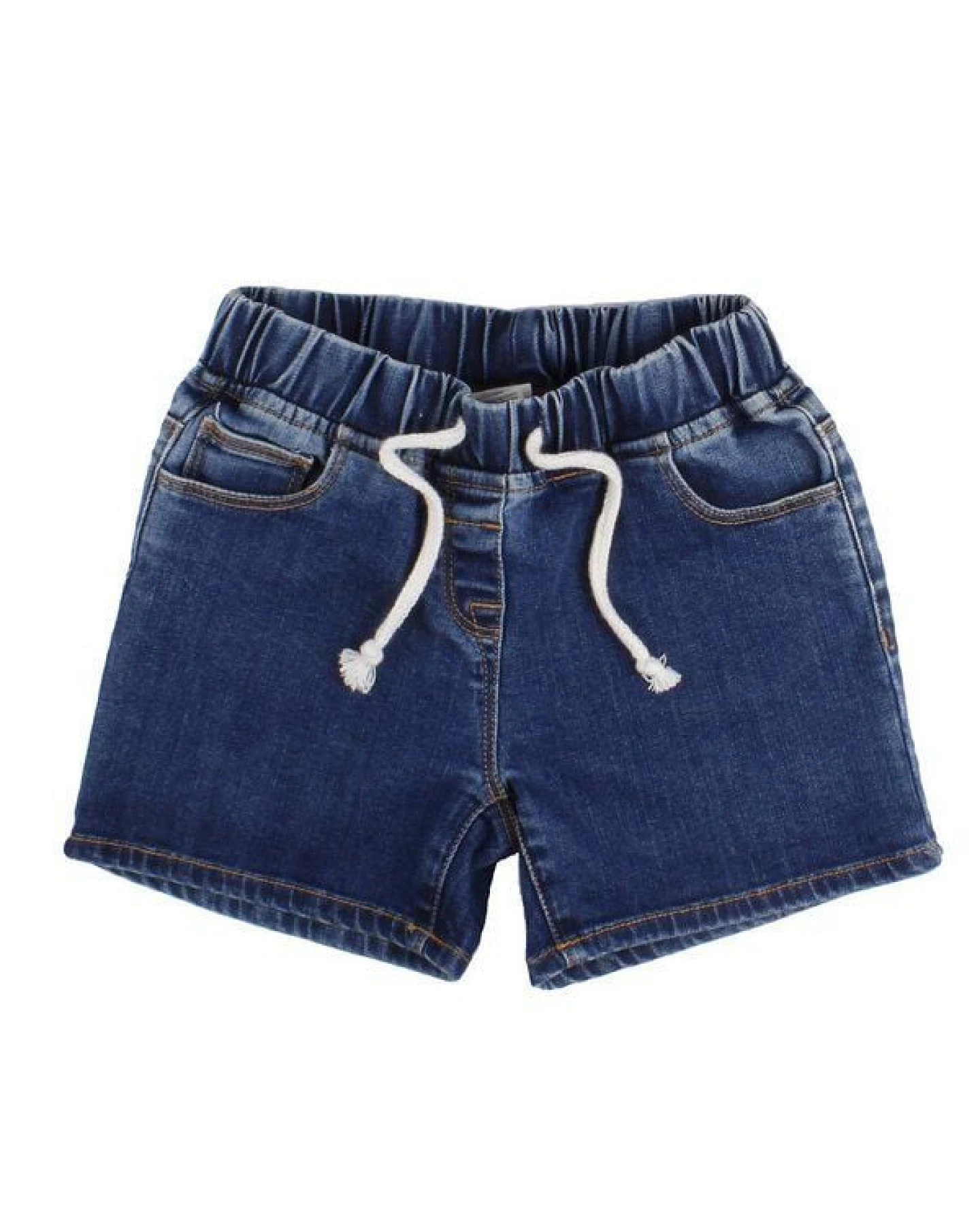 Kinder Jeansshorts Bio-Baumwolle elastisch – nachhaltige kurze Hose von Walkiddy, GOTS-zertifiziert, fair produziert, bequem für Alltag & Abenteuer – Ansicht 2