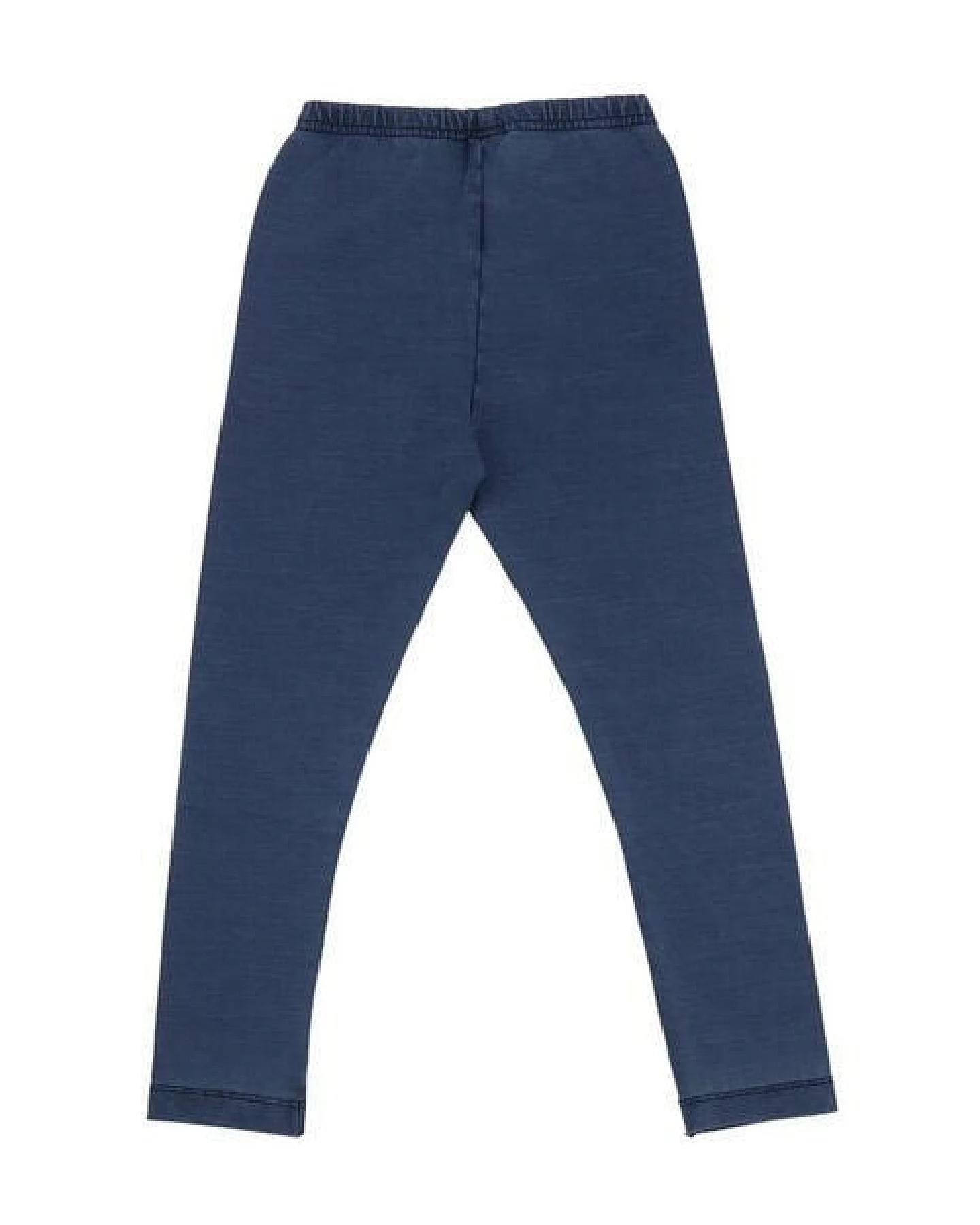 Kinder Leggings Jeans-Optik GOTS zertifiziert, Bio-Baumwolle, dunkelblau, elastisch & bequem – Walkiddy – Ansicht 3