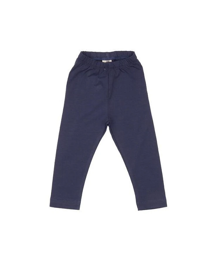 Kinder Leggings Blau GOTS-zertifiziert aus Bio-Baumwolle – Walkiddy, elastischer Bund, weich, bequem & alltagstauglich