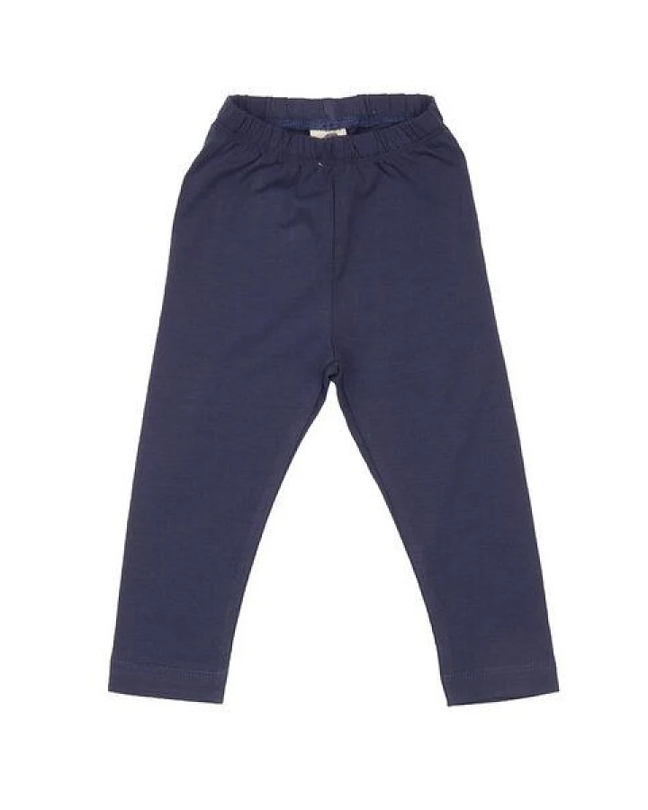 Kinder Leggings Blau GOTS-zertifiziert aus Bio-Baumwolle – Walkiddy, elastischer Bund, weich, bequem & alltagstauglich