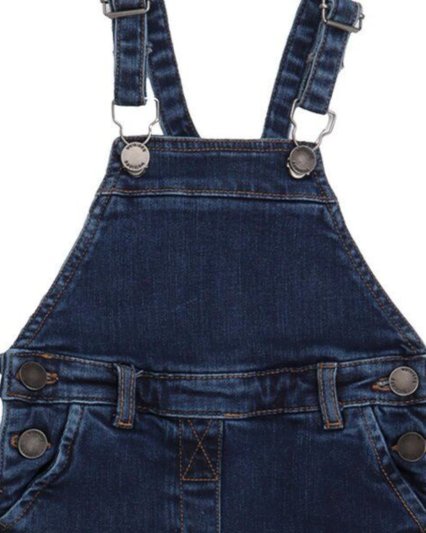 Jeans-Strampler Baby Bio-Baumwolle Dunkelblau – Latzhose von Walkiddy, mitwachsend, weich gefüttert – nachhaltige, hautfreundliche & langlebige Qualität von Walkiddy – Ansicht 3