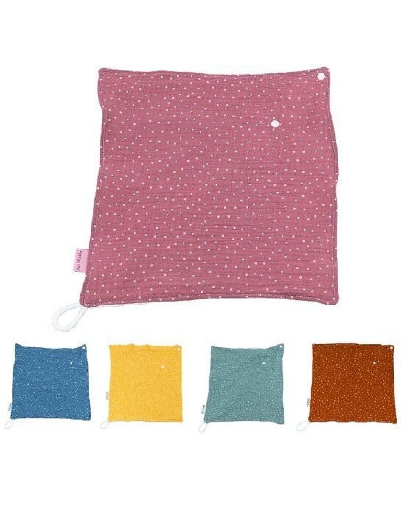 NoWaste Wrapping NoWaste Baby Kuscheltuch Schmusetuch mit Schnullerhalter ver. Farben – Ansicht 2