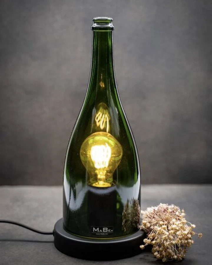 MaBe TischLeuchte 2in1 Bordeaux 1,5l Sekt