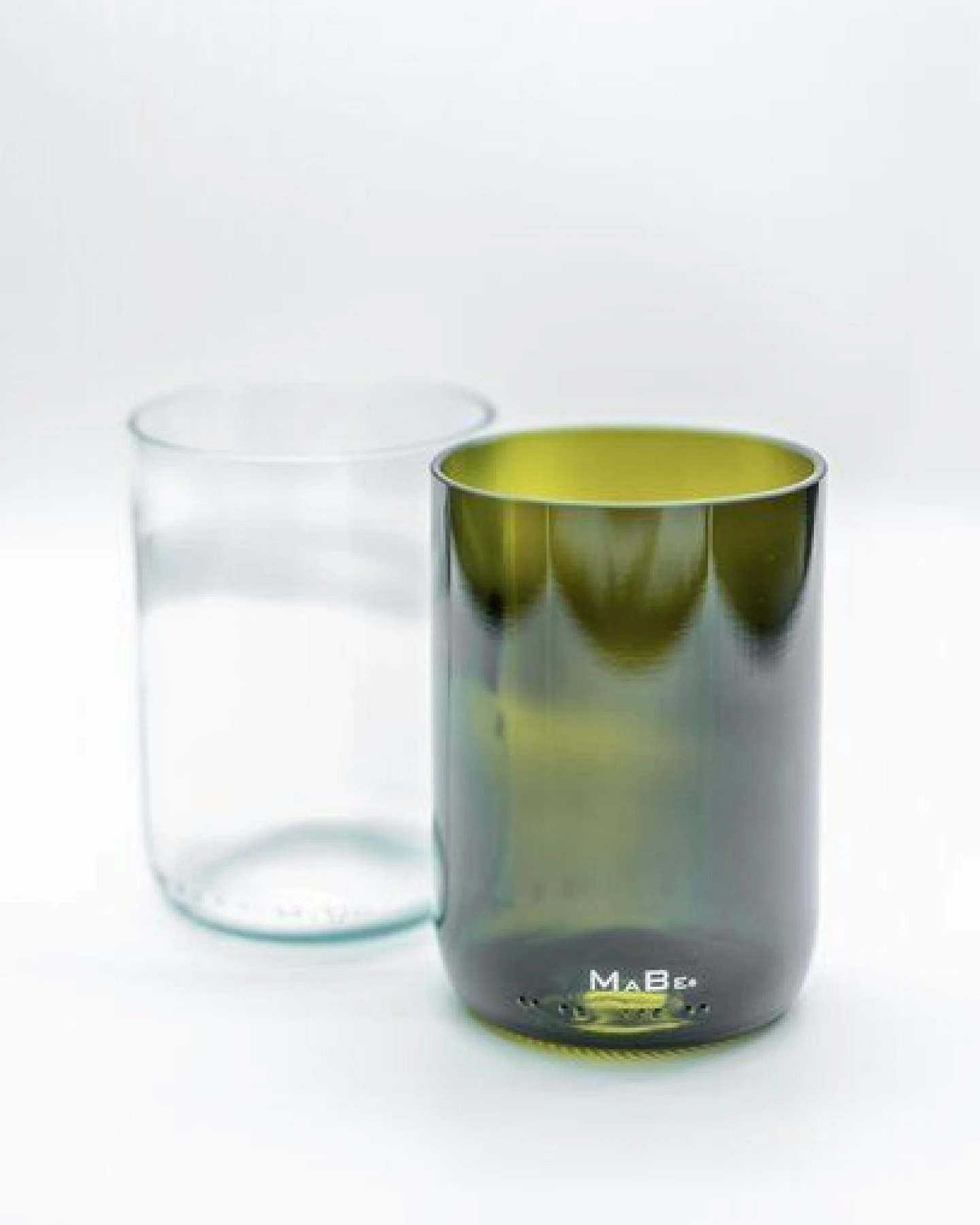 MaBe Trinkglas sustainable - 350ml - Upcycling aus der Weinflasche 4er Set – Ansicht 2