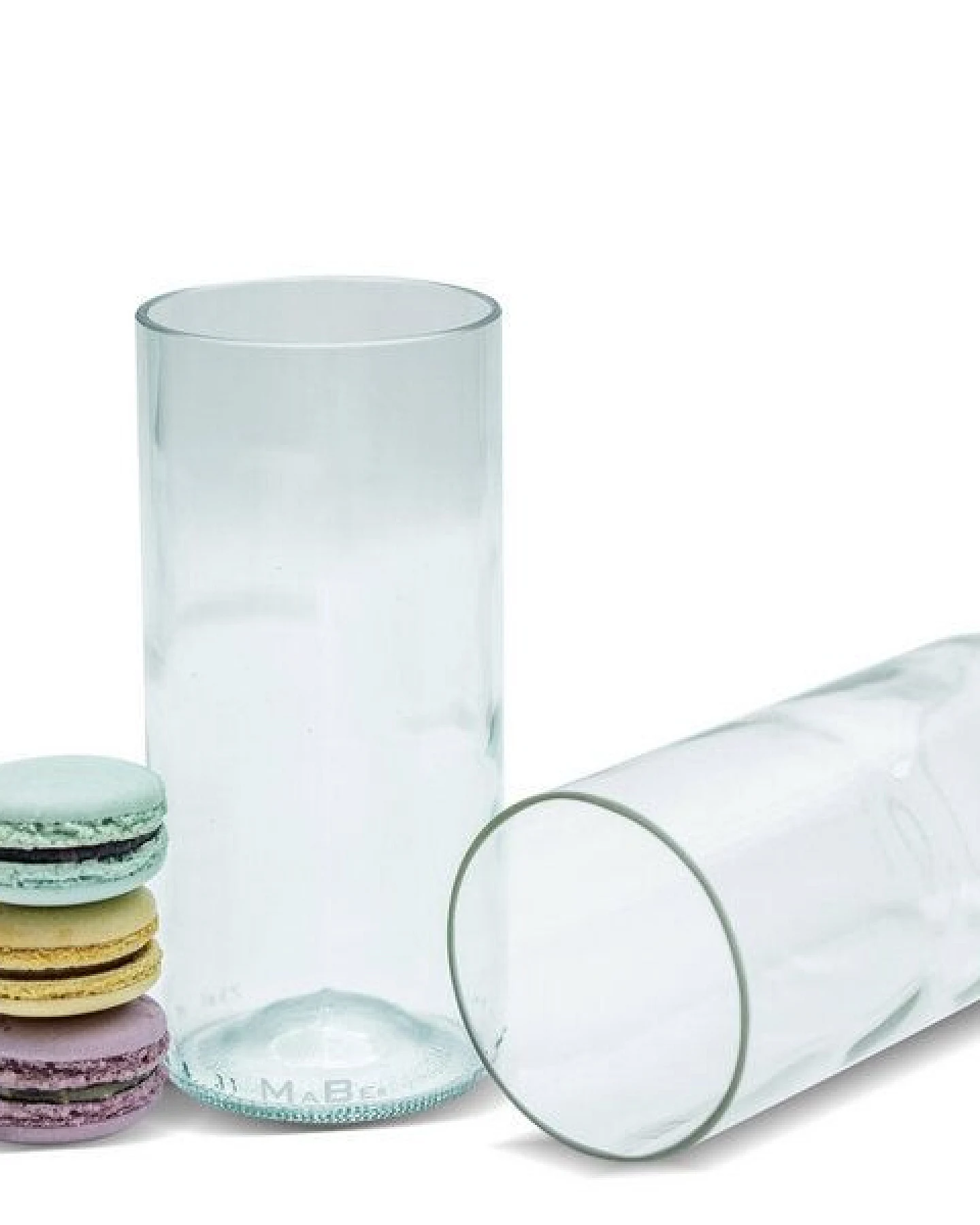 MaBe Glas handgefertigt aus leergetrunkenen Weinflaschen - 400ml - clean & wertig – Ansicht 2