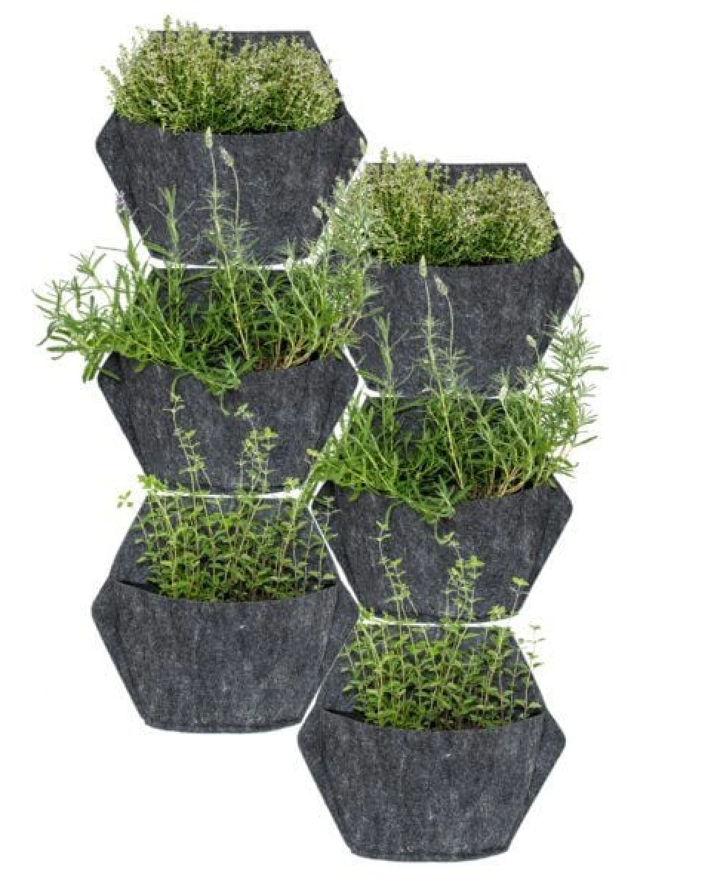 CitySens 6er-Pack Wand-Blumentopf mit Textilbezug – Ansicht 4