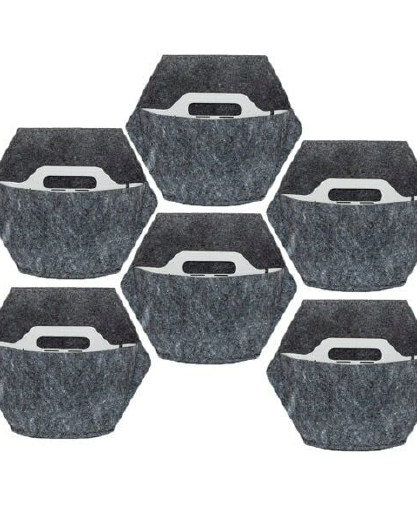CitySens 6er-Pack Wand-Blumentopf mit Textilbezug – Ansicht 2