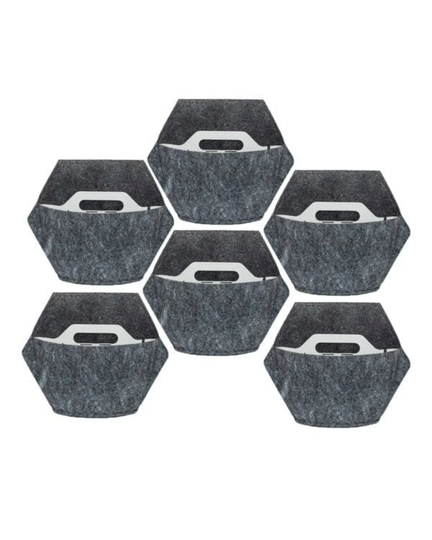 CitySens 6er-Pack Wand-Blumentopf mit Textilbezug – Ansicht 2