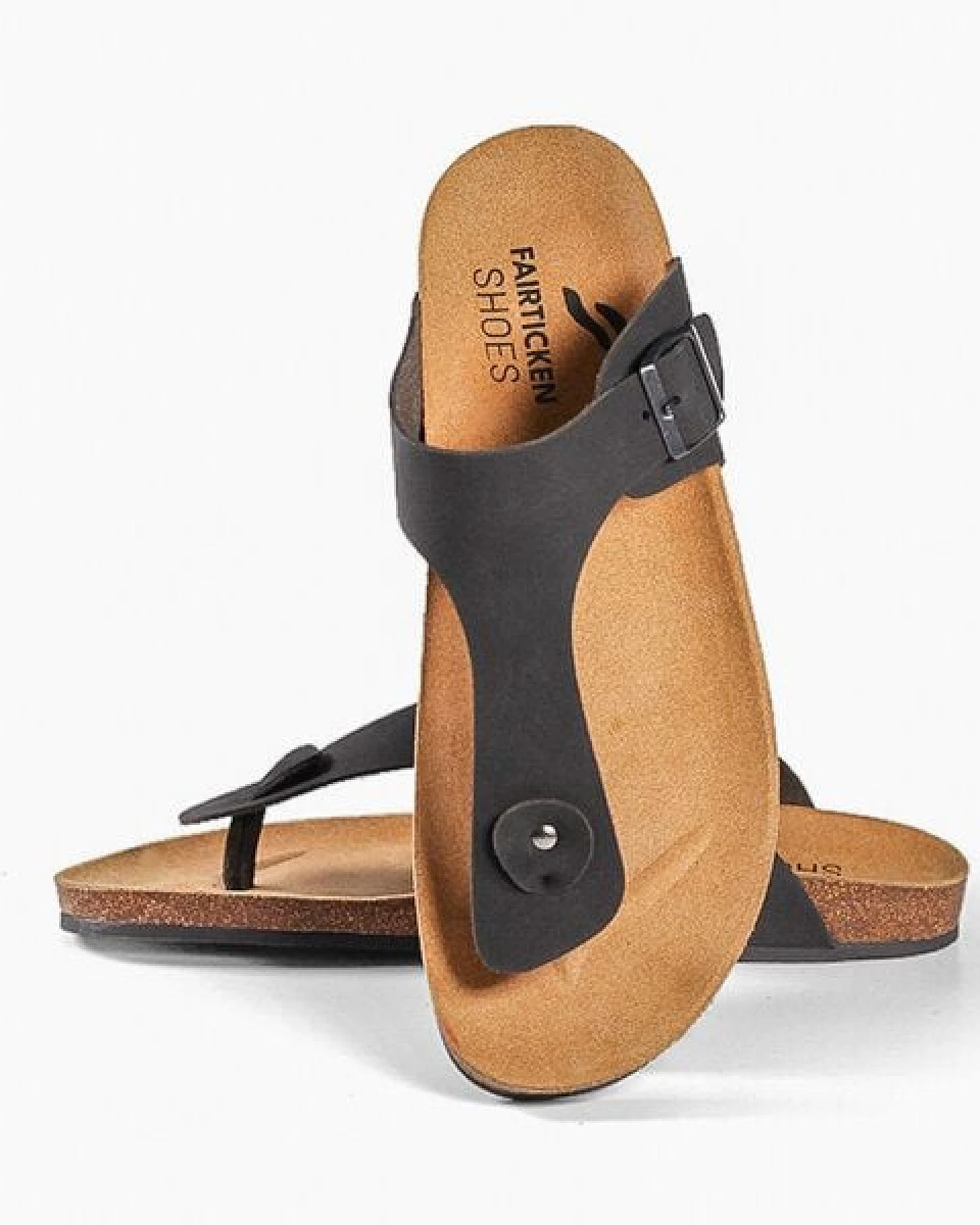 Fairticken THULAR vegane "NoBuck" Unisex Zehentrenner Sandale – Ansicht 4