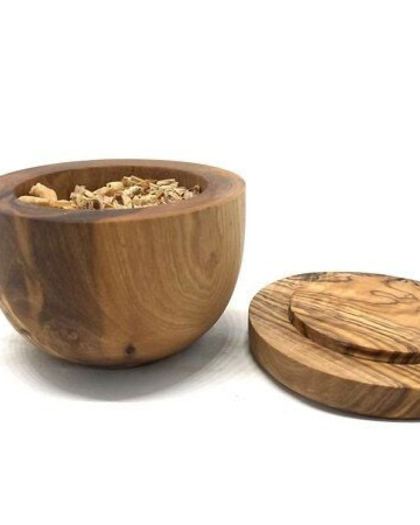 Olivenholz erleben Duft-Dose aus Olivenholz mit Deckel – Ansicht 4