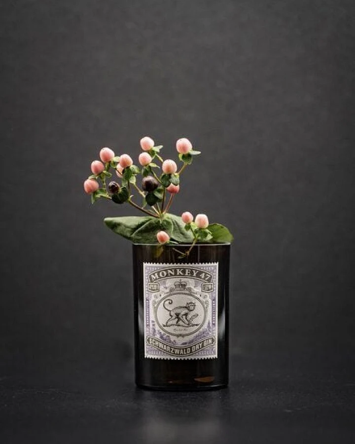 MaBe Vase aus der Gin Flasche - witzig als nachhaltiges Geschenk