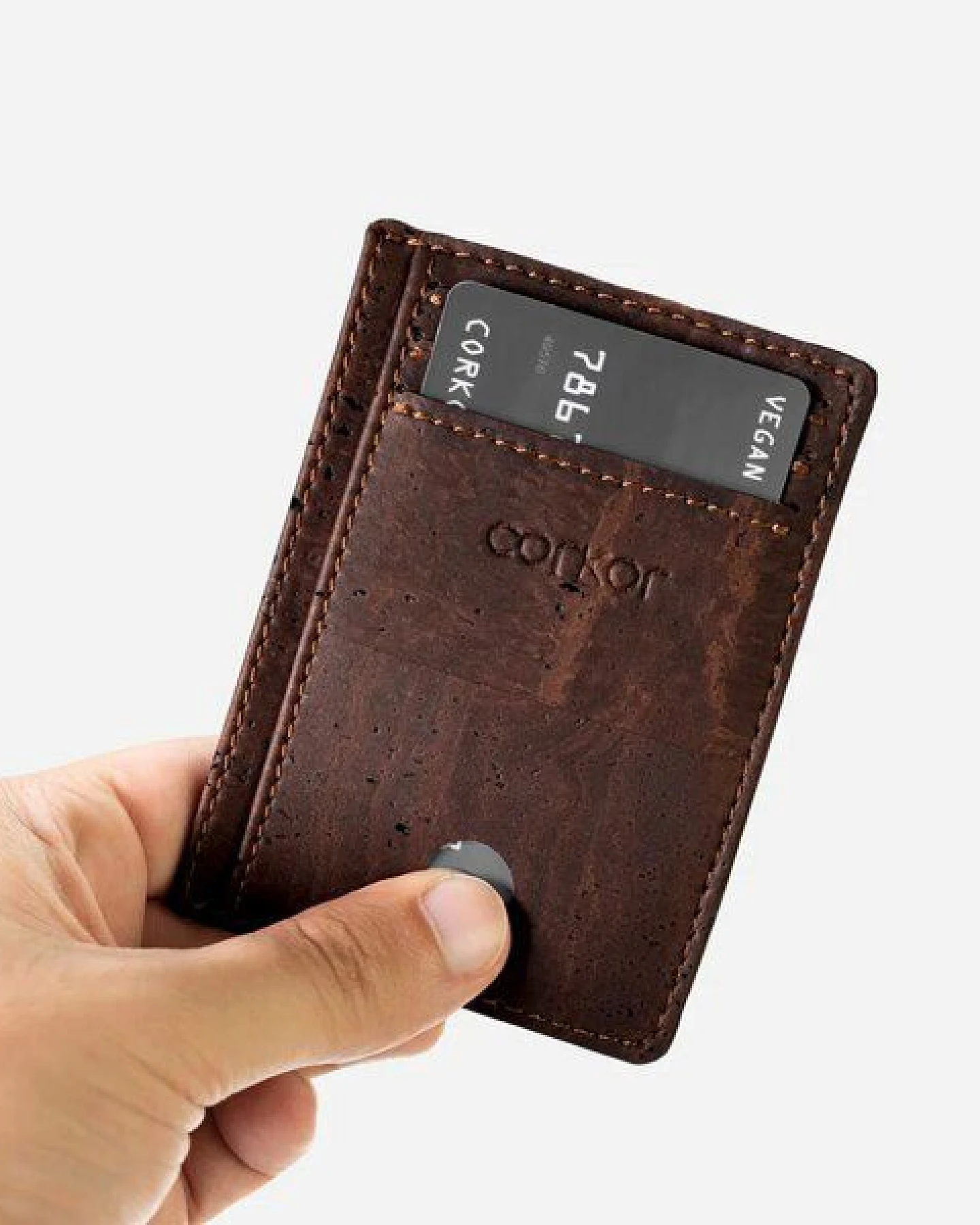 corkor Karten-Portemonnaie aus Kork mit Sichtfenster - RFID Safe – Ansicht 3
