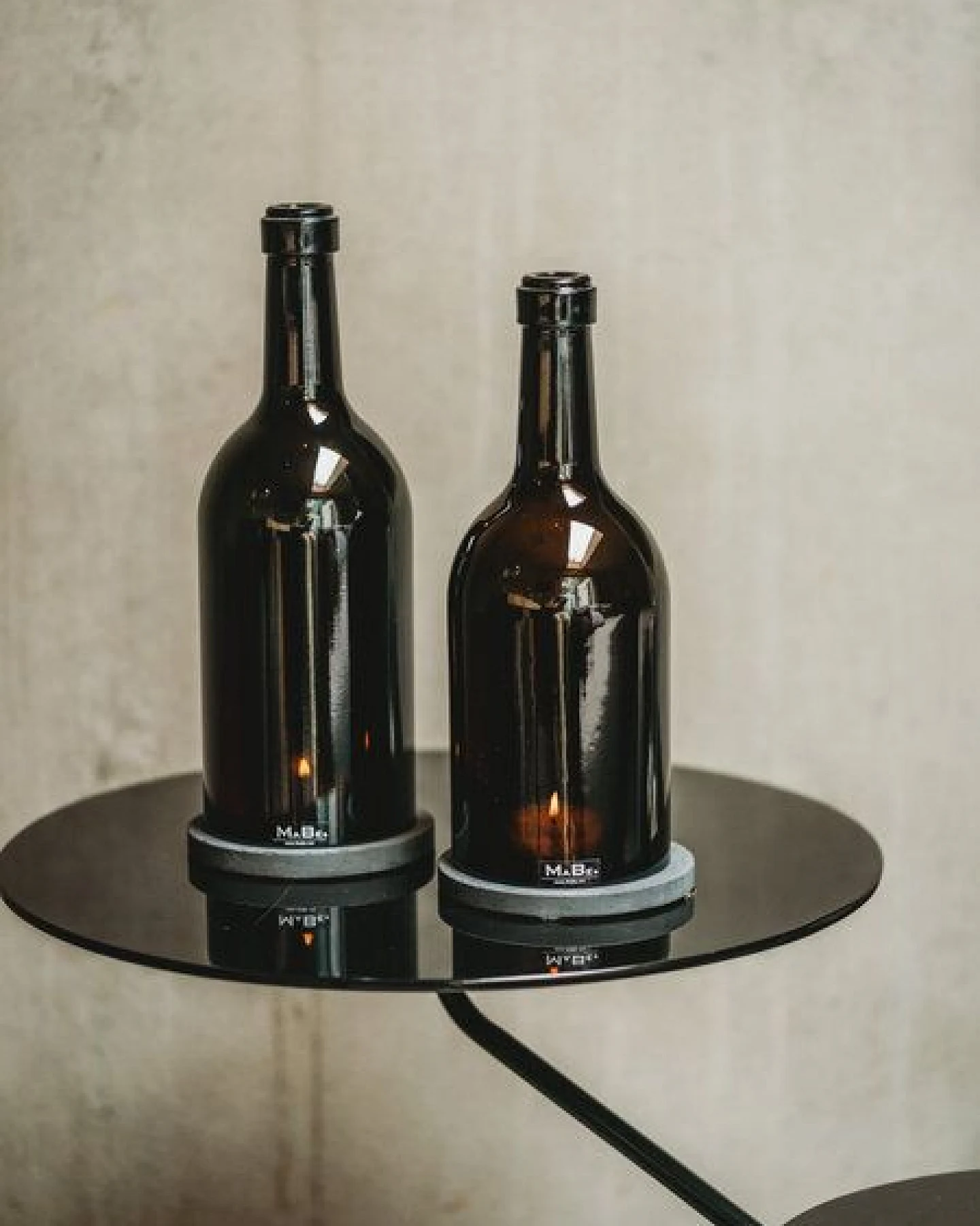 MaBe Windlicht aus der 3l Weinflasche 35cm hoch – Ansicht 2