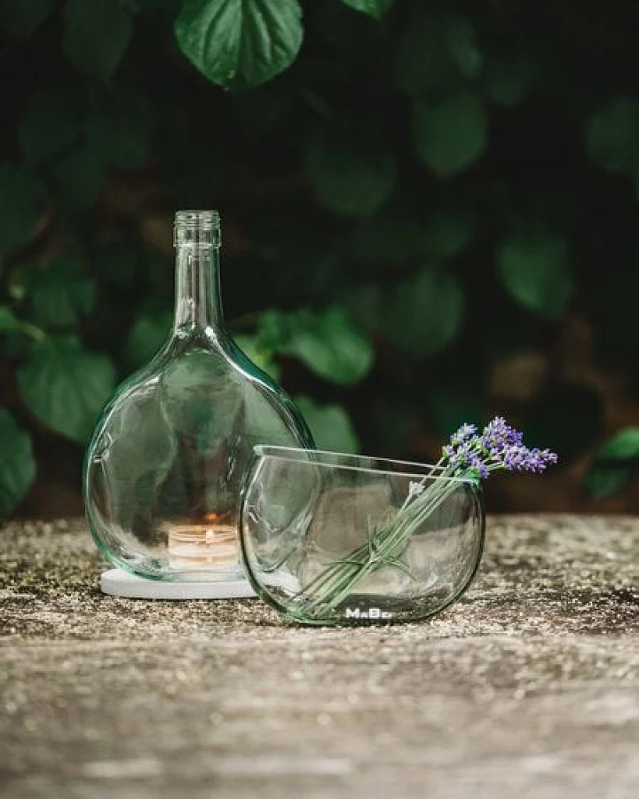 MaBe WINDLICHT und VASE aus dem Bocksbeutel - das Design Set