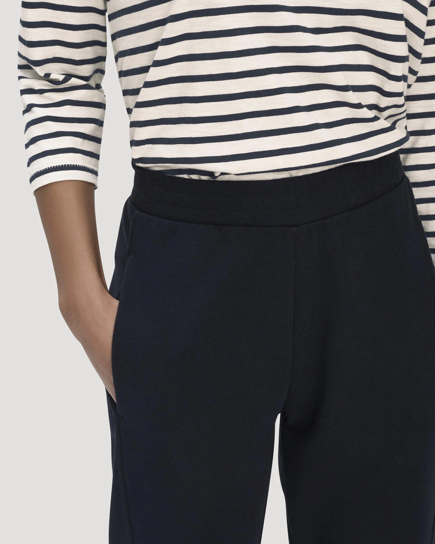 hessnatur Damen Jersey Hose Regular aus Bio-Baumwolle - blau - Größe 36 – Ansicht 3