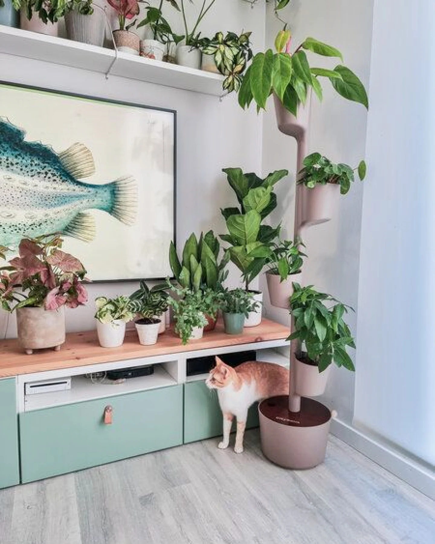 CitySens Vertikaler Blumentopf mit manueller Bewässerung; 4 Blumentöpfe – Ansicht 4