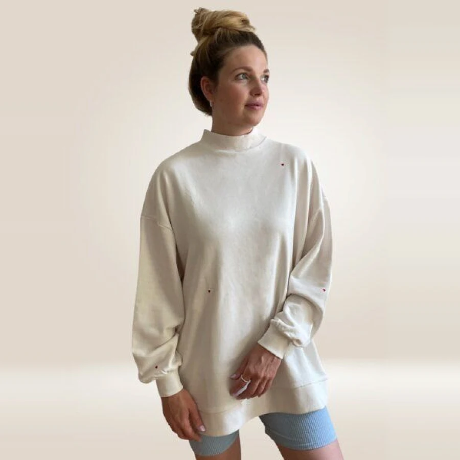 Beige Mit Roten Herzchen