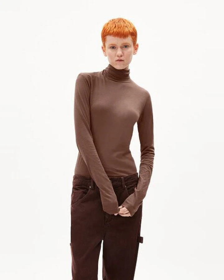 ARMEDANGELS GRAZILIAA SOFT - Damen Longsleeve Slim Fit aus Bio-Baumwolle