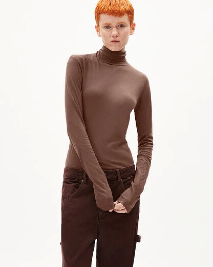 ARMEDANGELS GRAZILIAA SOFT - Damen Longsleeve Slim Fit aus Bio-Baumwolle