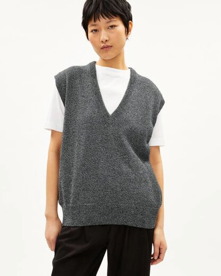 ARMEDANGELS MALUKAA CLEAN UP - Damen Stricktop Loose Fit aus Bio-Baumwoll Mix