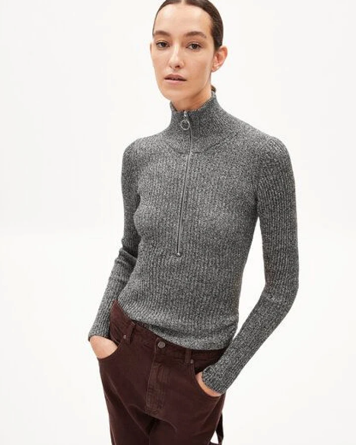 ARMEDANGELS MIKAELAA CLEAN UP - Damen Pullover Slim Fit aus Bio-Baumwoll Mix