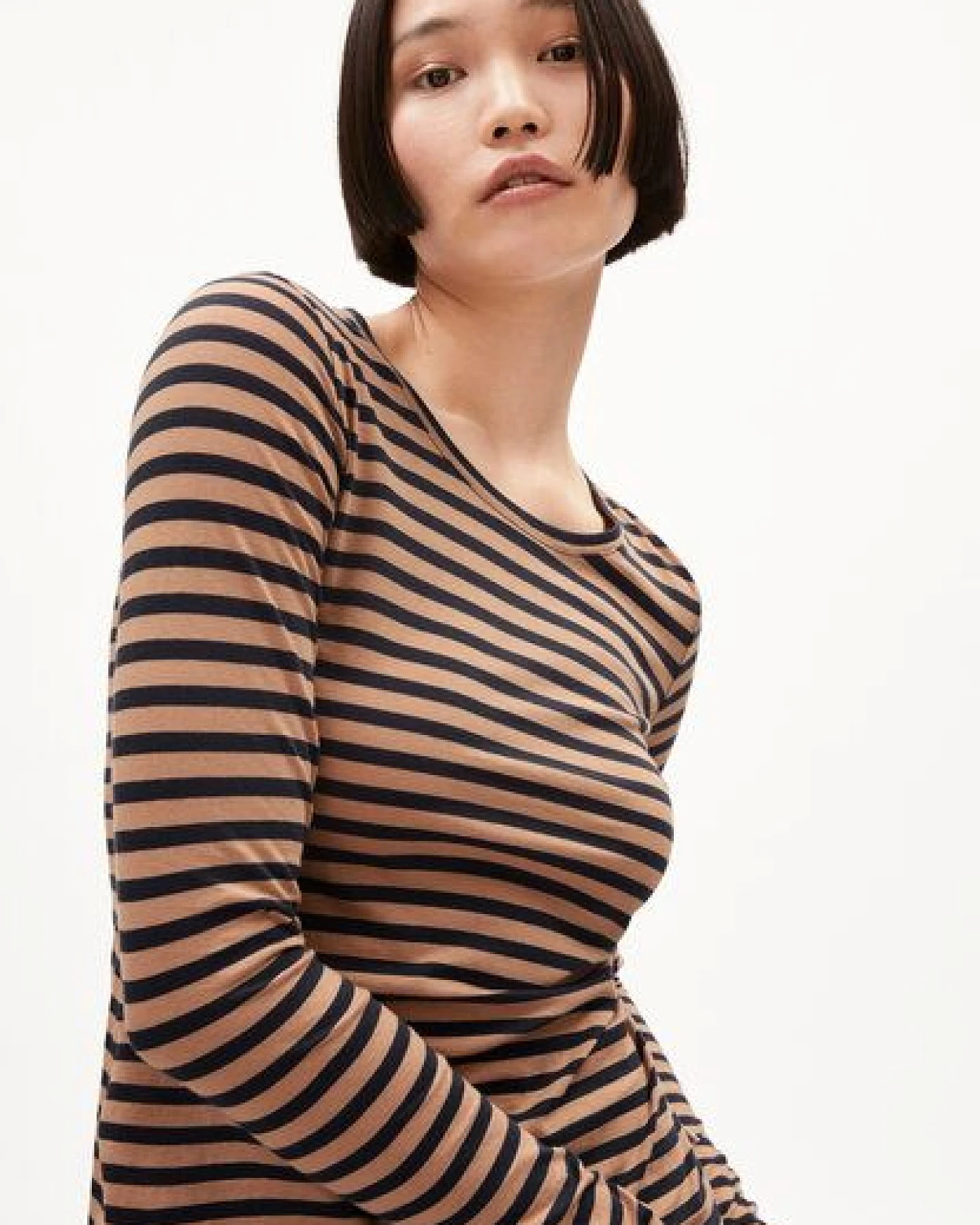 ARMEDANGELS ENRICCAA STRIPES Damen Longsleeve Slim Fit aus Bio-Baumwolle – Ansicht 3