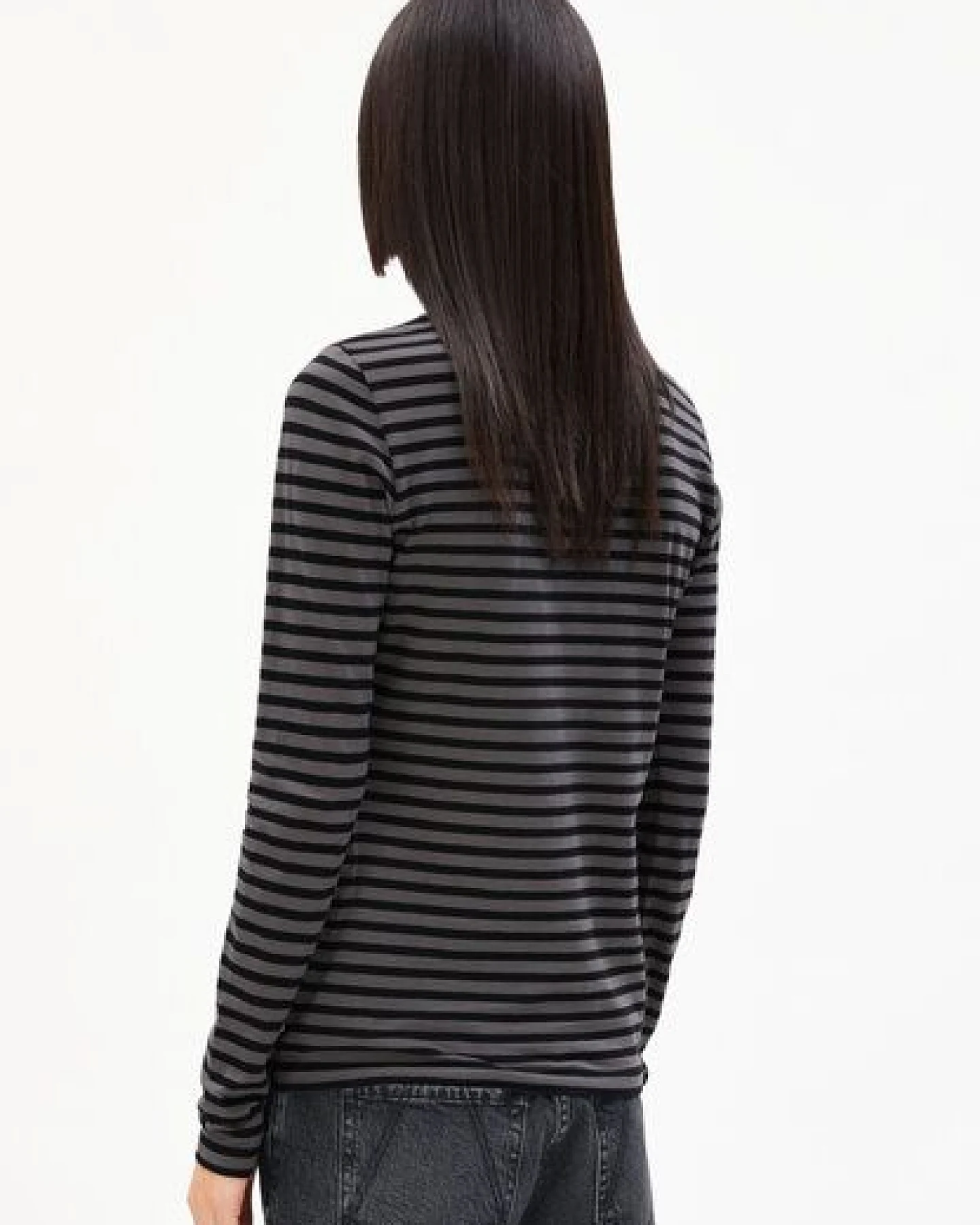 ARMEDANGELS ENRICCAA STRIPES Damen Longsleeve Slim Fit aus Bio-Baumwolle – Ansicht 2
