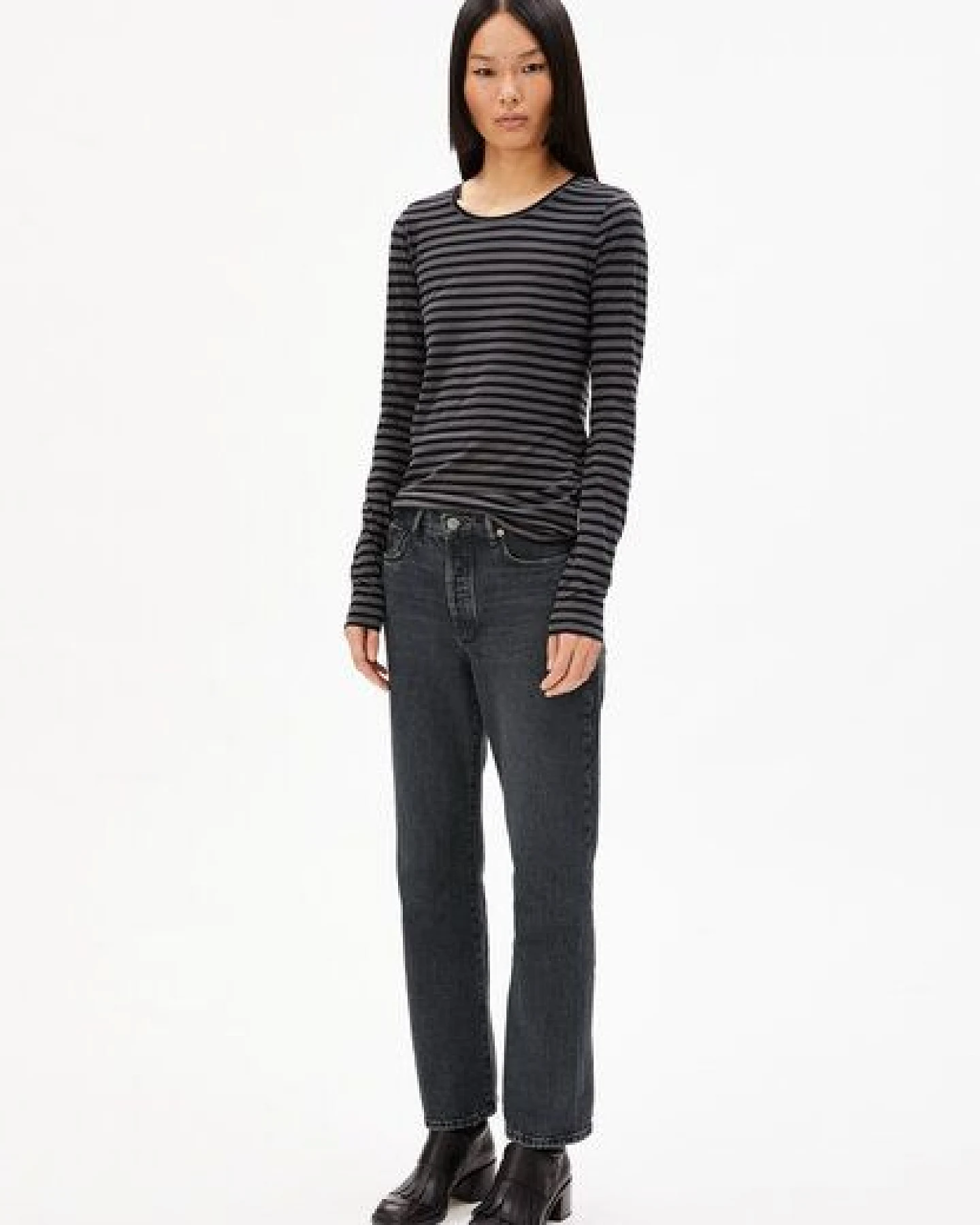 ARMEDANGELS ENRICCAA STRIPES Damen Longsleeve Slim Fit aus Bio-Baumwolle – Ansicht 4