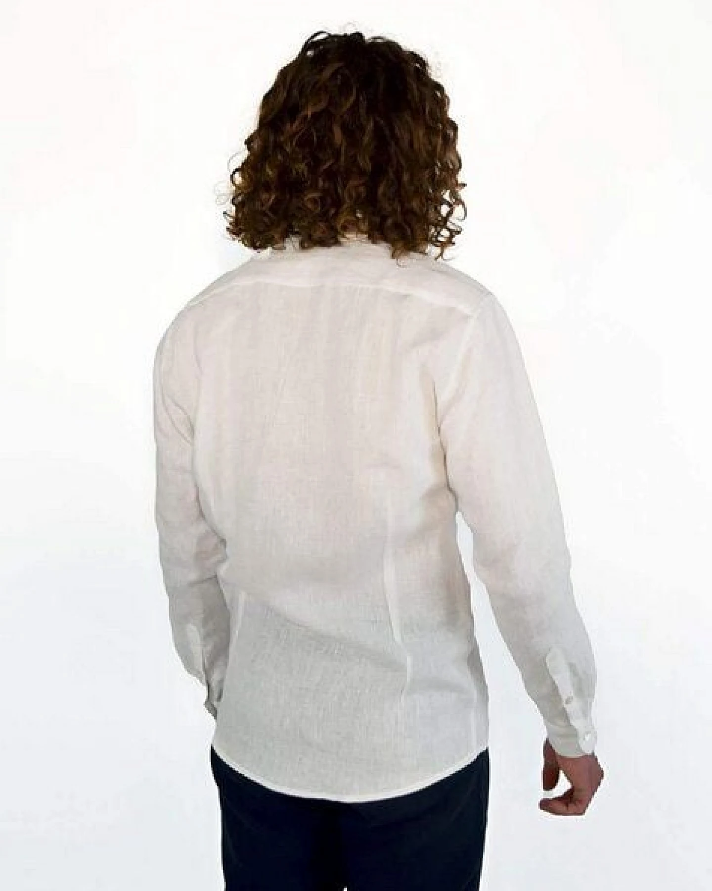 Aatise Zenith - Reines Leinenhemd Farbe Weiss slim fit - made in France – Ansicht 3