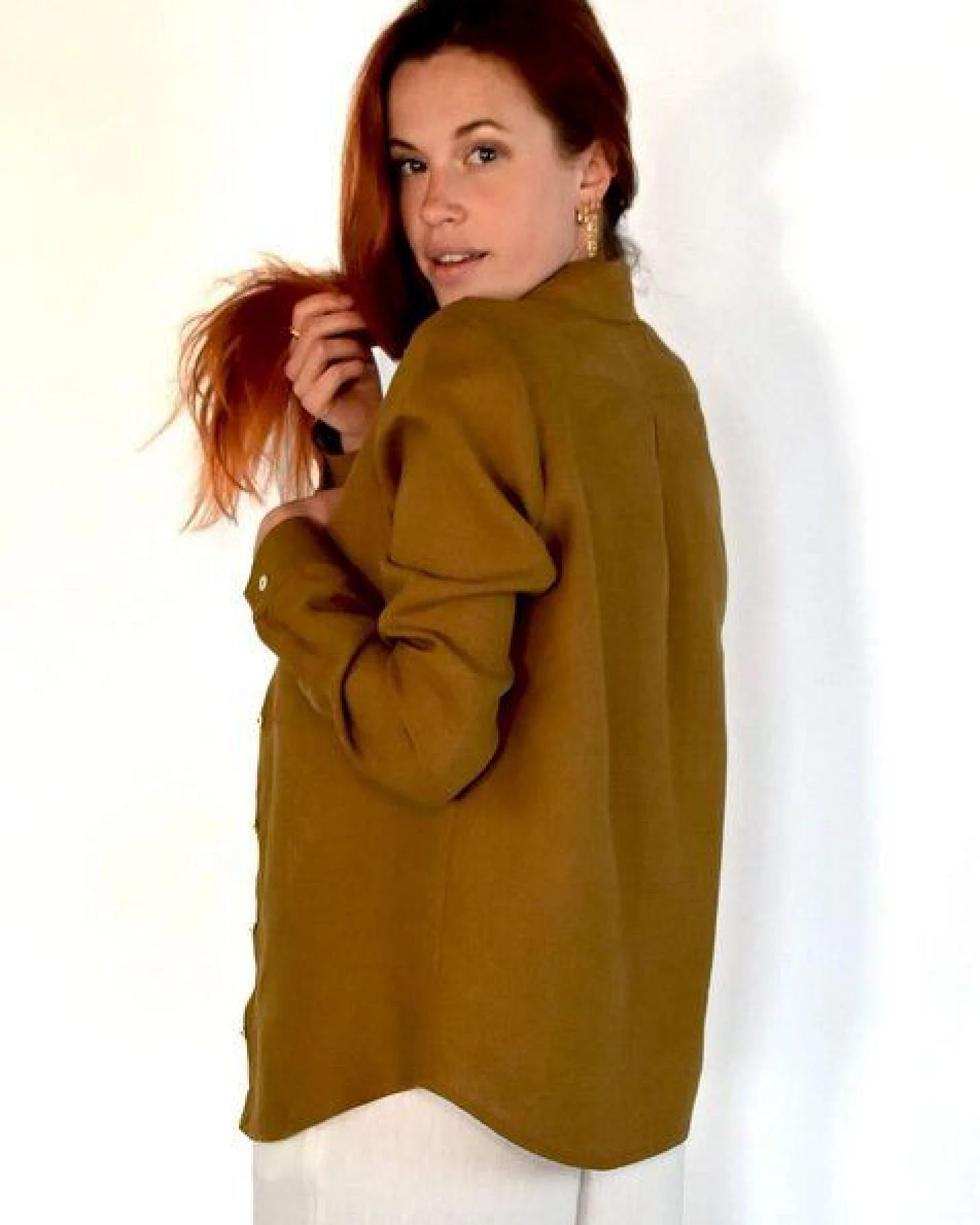 Aatise Hemdbluse aus 100% Leinen langarm Zalabis made in France – Ansicht 2